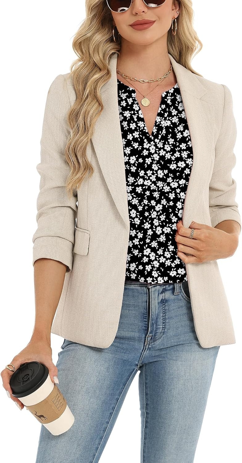 image:imageZeagoo Womens Dressy Casual Chffon Shirts Short Sleeve V Neck Work BlouseBlack Floral