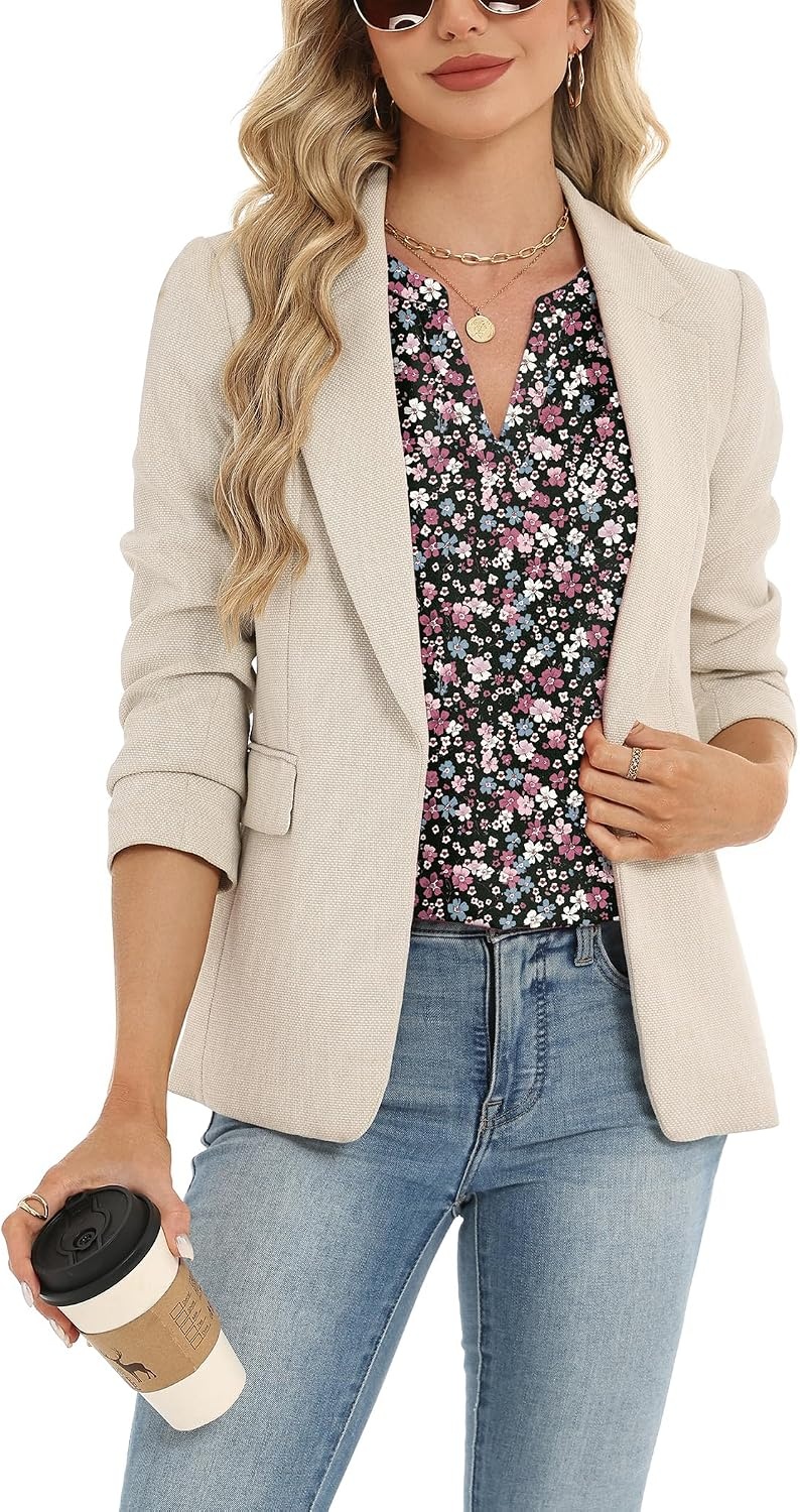 image:imageZeagoo Womens Dressy Casual Chffon Shirts Short Sleeve V Neck Work BlouseSummer Flower