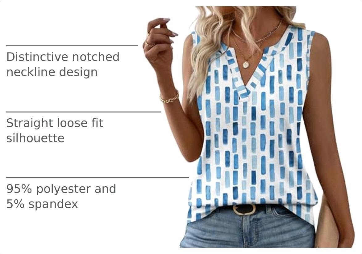 image:imageZeagoo Womens V Neck Tank Tops Summer Tops Sleeveless Shirts Dressy ClothesCx329