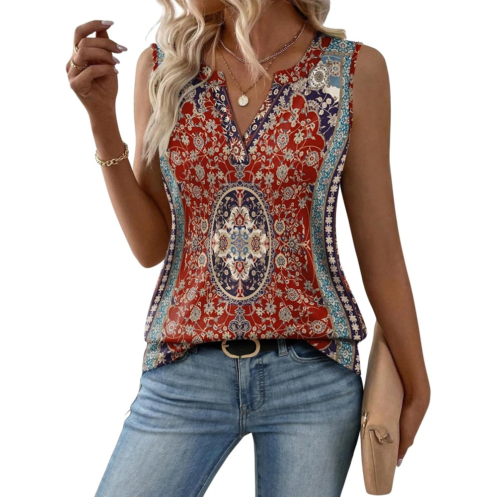 image:imageZeagoo Womens V Neck Tank Tops Summer Tops Sleeveless Shirts Dressy ClothesMz870