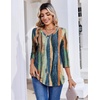 Zeagoo 3/4 Length Sleeve Womens Tops V Neck Pleated Boho Floral Blouses(Multicolor 289)