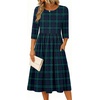 Zeagoo 3/4 Sleeve Women’s Dress Casual Aline Summer Fall Midi Long Dresses(Gw563)
