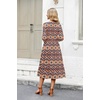 Zeagoo 3/4 Sleeve Women’s Dress Casual Aline Summer Fall Midi Long Dresses(Mz379)
