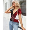Zeagoo Sexy Tops for Women Deep V Neck Shirts Summer Tops Low Cut Tshirts(Bf309)