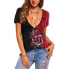 Zeagoo Sexy Tops for Women Deep V Neck Shirts Summer Tops Low Cut Tshirts(Bf309)