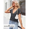 Zeagoo Sexy Tops for Women Deep V Neck Shirts Summer Tops Low Cut Tshirts(Jh578 Printed（print Design Only，not Actual Rhinestones）)
