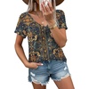 Zeagoo Sexy Tops for Women Deep V Neck Shirts Summer Tops Low Cut Tshirts(Mz912 Western)