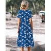 Zeagoo Summer Casual Dress for Womens Floral Midi Sundress with Pockets(Blue Floral-1)