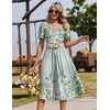 Zeagoo Summer Casual Dress for Womens Floral Midi Sundress with Pockets(Floral Printed-6)