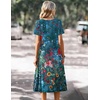 Zeagoo Summer Casual Dress for Womens Floral Midi Sundress with Pockets(Floral-1)