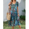 Zeagoo Summer Casual Dress for Womens Floral Midi Sundress with Pockets(Floral-1)