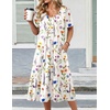 Zeagoo Summer Casual Dress for Womens Floral Midi Sundress with Pockets(Floral-5)