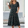 Zeagoo Summer Casual Dress for Womens Floral Midi Sundress with Pockets(Floral-66)