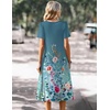 Zeagoo Summer Casual Dress for Womens Floral Midi Sundress with Pockets(Floral-7)