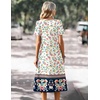 Zeagoo Summer Casual Dress for Womens Floral Midi Sundress with Pockets(Pink Floral-printed)