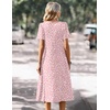 Zeagoo Summer Casual Dress for Womens Floral Midi Sundress with Pockets(Pink-printed)
