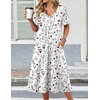 Zeagoo Summer Casual Dress for Womens Floral Midi Sundress with Pockets(White Floral-1)
