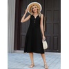 Zeagoo Summer Dress for Women 2026 Sleeveless Tank Midi Dress Vacation Beach Sundress Aline Boho Clothing(A01-black)