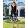 Zeagoo Summer Dress for Women 2026 Sleeveless Tank Midi Dress Vacation Beach Sundress Aline Boho Clothing(A02-black Floral)