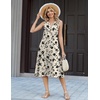 Zeagoo Summer Dress for Women 2026 Sleeveless Tank Midi Dress Vacation Beach Sundress Aline Boho Clothing(Apricot Floral)