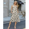 Zeagoo Summer Dress for Women 2026 Sleeveless Tank Midi Dress Vacation Beach Sundress Aline Boho Clothing(Apricot Floral)