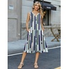 Zeagoo Summer Dress for Women 2026 Sleeveless Tank Midi Dress Vacation Beach Sundress Aline Boho Clothing(Blue Geometry)