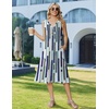 Zeagoo Summer Dress for Women 2026 Sleeveless Tank Midi Dress Vacation Beach Sundress Aline Boho Clothing(Blue Geometry)