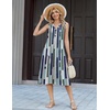 Zeagoo Summer Dress for Women 2026 Sleeveless Tank Midi Dress Vacation Beach Sundress Aline Boho Clothing(Blue Geometry)