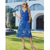 Zeagoo Summer Dress for Women 2026 Sleeveless Tank Midi Dress Vacation Beach Sundress Aline Boho Clothing(Blue Print)