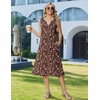 Zeagoo Summer Dress for Women 2026 Sleeveless Tank Midi Dress Vacation Beach Sundress Aline Boho Clothing(Coffee Floral)
