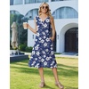 Zeagoo Summer Dress for Women 2026 Sleeveless Tank Midi Dress Vacation Beach Sundress Aline Boho Clothing(Navy Hawaiian Floral)