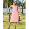 Zeagoo Summer Dress for Women 2026 Sleeveless Tank Midi Dress Vacation Beach Sundress Aline Boho Clothing(Pink)