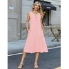 Zeagoo Summer Dress for Women 2026 Sleeveless Tank Midi Dress Vacation Beach Sundress Aline Boho Clothing(Pink)