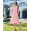 Zeagoo Summer Dress for Women 2026 Sleeveless Tank Midi Dress Vacation Beach Sundress Aline Boho Clothing(Pink)