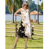 Zeagoo Summer Dress for Women 2026 Sleeveless Tank Midi Dress Vacation Beach Sundress Aline Boho Clothing(Pink White Floral)