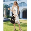 Zeagoo Summer Dress for Women 2026 Sleeveless Tank Midi Dress Vacation Beach Sundress Aline Boho Clothing(Pink White Floral)