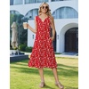 Zeagoo Summer Dress for Women 2026 Sleeveless Tank Midi Dress Vacation Beach Sundress Aline Boho Clothing(Red Floral)