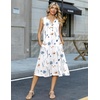 Zeagoo Summer Dress for Women 2026 Sleeveless Tank Midi Dress Vacation Beach Sundress Aline Boho Clothing(White Floral)