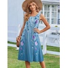 Zeagoo Summer Dress for Women Flowy Aline Casual Midi Tank Dress Boho 2026(01 Blue Floral)