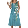 Zeagoo Summer Dress for Women Flowy Aline Casual Midi Tank Dress Boho 2026(02 Blue Floral)