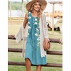 Zeagoo Summer Dress for Women Flowy Aline Casual Midi Tank Dress Boho 2026(02 Blue Floral)