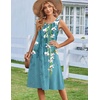 Zeagoo Summer Dress for Women Flowy Aline Casual Midi Tank Dress Boho 2026(02 Blue Floral)