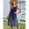 Zeagoo Summer Dress for Women Flowy Aline Casual Midi Tank Dress Boho 2026(02 Navy Floral)