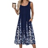 Zeagoo Summer Dress for Women Flowy Aline Casual Midi Tank Dress Boho 2026(02 Navy Floral)