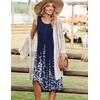 Zeagoo Summer Dress for Women Flowy Aline Casual Midi Tank Dress Boho 2026(02 Navy Floral)