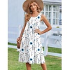 Zeagoo Summer Dress for Women Flowy Aline Casual Midi Tank Dress Boho 2026(02 White Floral)