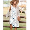 Zeagoo Summer Dress for Women Flowy Aline Casual Midi Tank Dress Boho 2026(02 White Floral)