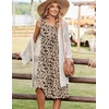 Zeagoo Summer Dress for Women Flowy Aline Casual Midi Tank Dress Boho 2026(Beige)