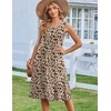 Zeagoo Summer Dress for Women Flowy Aline Casual Midi Tank Dress Boho 2026(Beige)