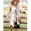 Zeagoo Summer Dress for Women Flowy Aline Casual Midi Tank Dress Boho 2026(Black White Floral)